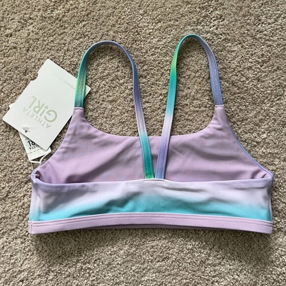 NWT - Athleta Girls - Reversible Scoop Bikini Top - Size M 8-10 - Picture 4 of 4